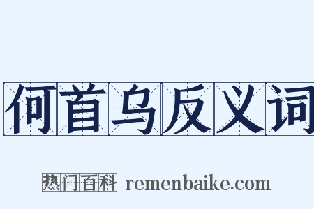 何首乌反义词是什么意思的图片